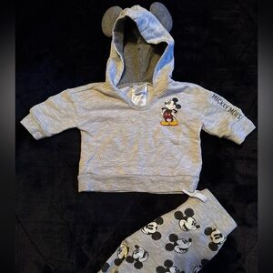 Disney Gray Mickey Mouse Kids Matching Set